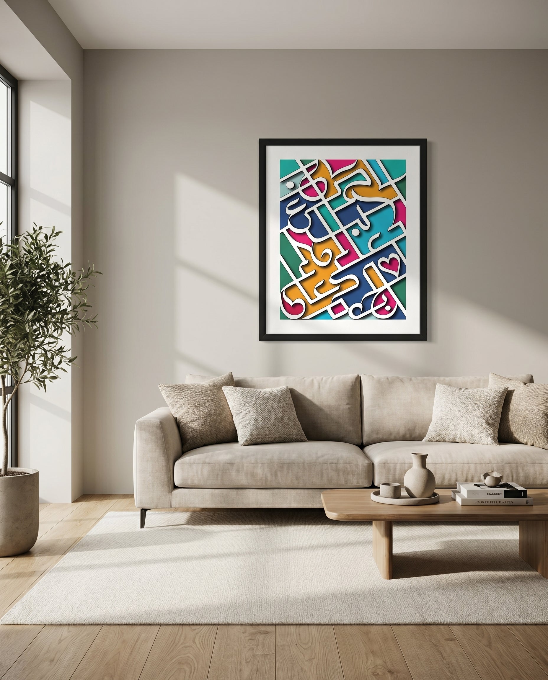 Love and Dua Calligraphy Frame
