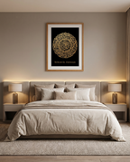 Surah Al Fatihah Gold Foiled Wooden Frame Black