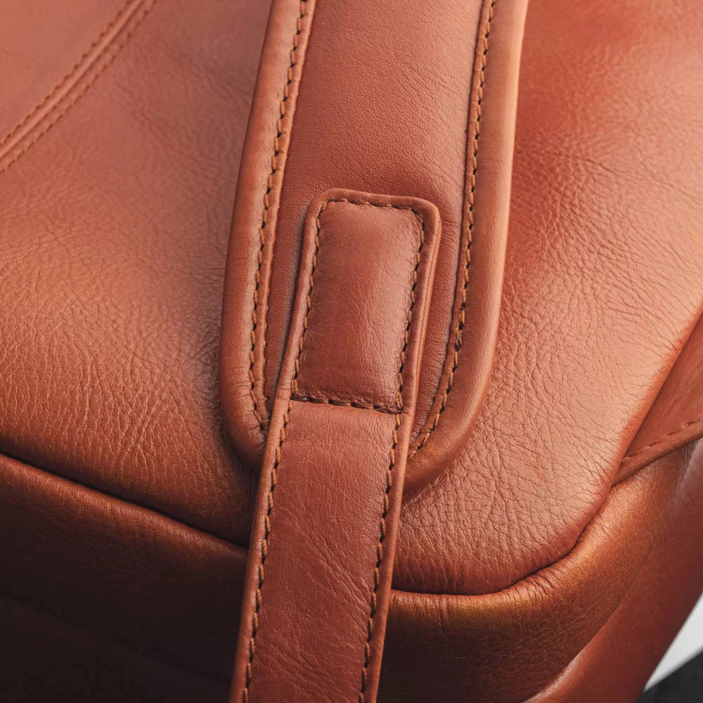 The vermillion- Leather Backpack Bag image 5