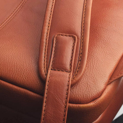 The vermillion- Leather Backpack Bag image 5