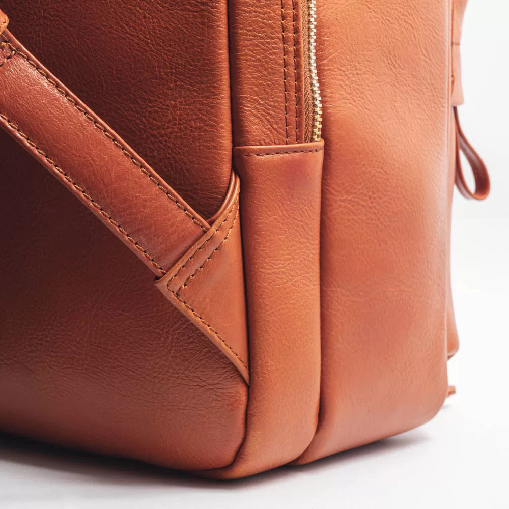 The vermillion- Leather Backpack Bag image 8