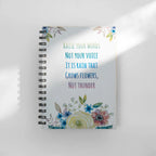 Raise Your Words Not Your Voice It Is Rain That Grows Flowers Not Thunder Notebook image 0