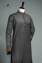 Horsemen Panjabi-Tropical Suiting Twill Fabric - Taupe Brown image 1