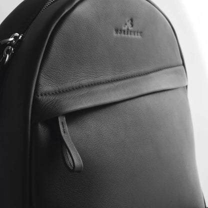 Zephyr - Black Leather Backpack Bag image 3