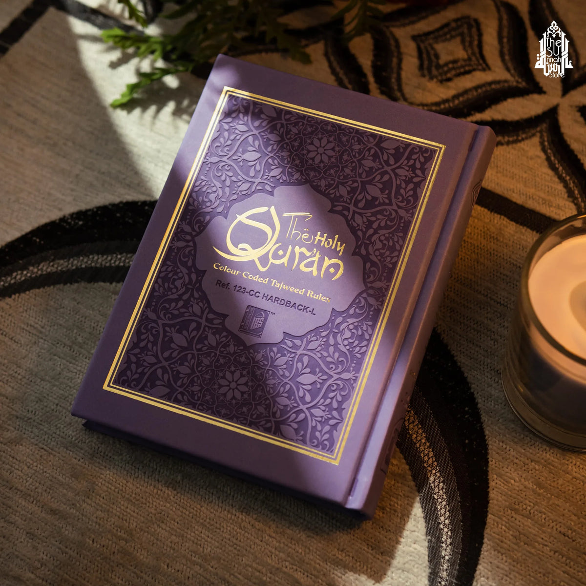 Leather Covered Holy Quran : Color Coded Tajweed Rules image 1
