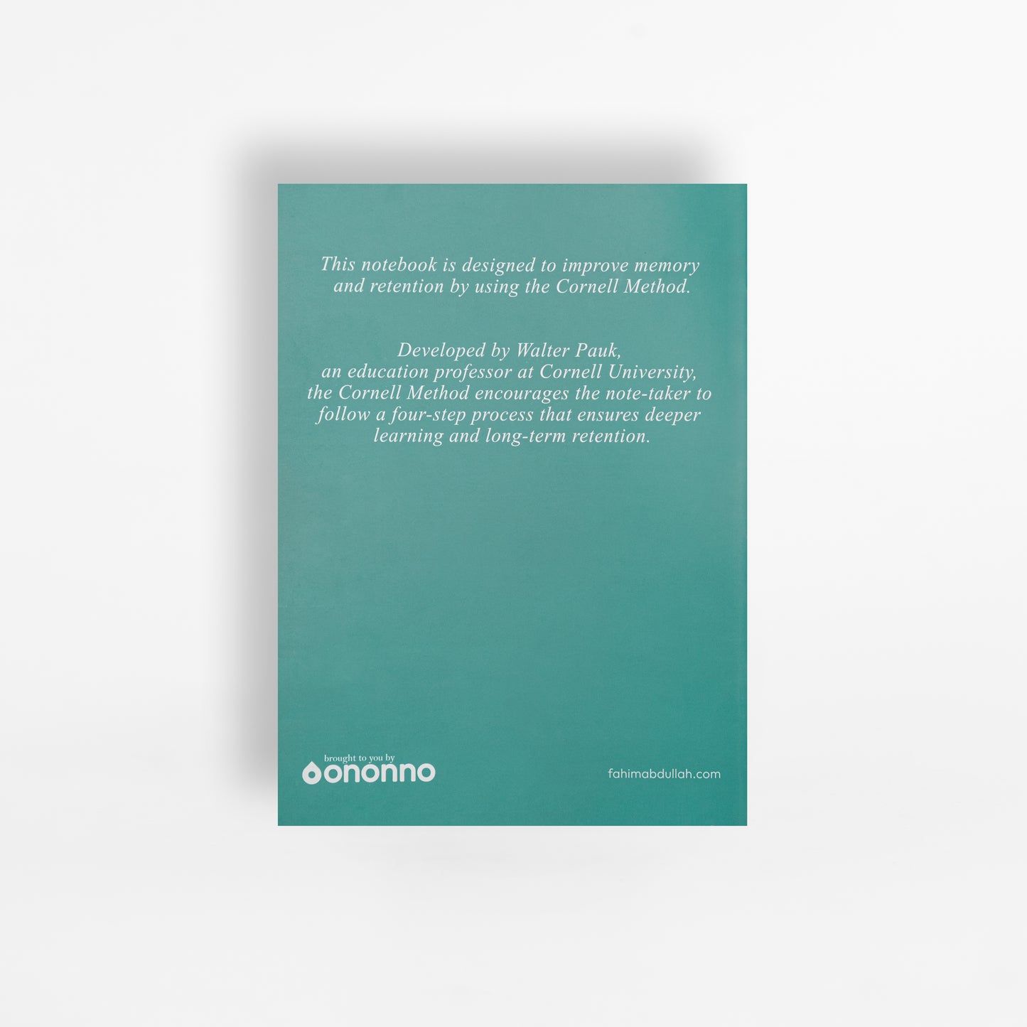 Memory Assistant Notebook (Student Edition)