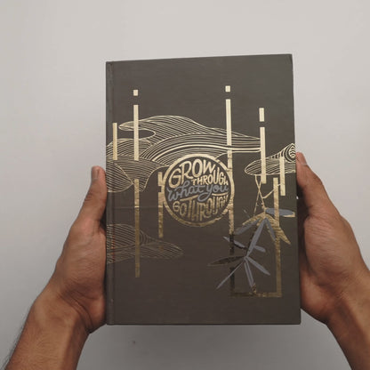 Grow Through What you go through Gold Foiled Notebook
